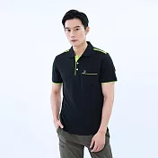 【遊遍天下】MIT台灣製男款抗UV防曬速乾吸濕排汗機能POLO衫(GS1004) XL 黑色