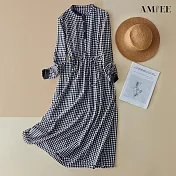 【AMIEE】經典貴氣百搭修身連身洋裝(KDDY-9396) XL 黑格