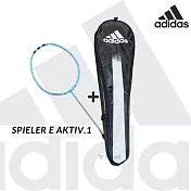 adidas spieler E Aktiv.1 高強度全碳穿線羽球拍 奔放藍+星空銀
