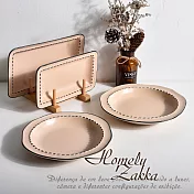 【Homely Zakka】北歐極簡奶油風啞光陶瓷餐盤餐具_大圓深盤(3色任選) 奶油粉