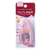 【日本SHOWA NOTE】寶可夢DOTLINER 雙面膠帶 ‧ 粉紅色