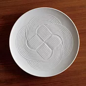 【Tojiki Tonya】美濃燒|緣結陶瓷餐盤25cm ‧ 白