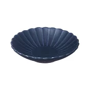 【Tojiki Tonya】美濃燒|花形陶瓷小皿12cm ‧ 深藍