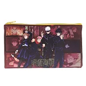 【日本正版授權】咒術迴戰 皮革 扁筆袋 鉛筆盒/筆袋/收納包/化妝包 虎杖悠仁/伏黑惠 - A款