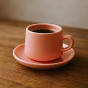 【日本Amabro】職人陶匠素釉 咖啡杯盤2件組 ‧ 桃釉