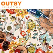 OUTSY臺灣製限量花布系列輕量野餐墊 花之滄海