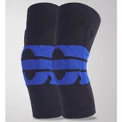 [ TRUSTO ]環繞加壓減震護膝 記憶彈簧長效支撐舒緩護膝(單支) 黑藍色 M