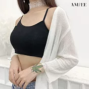 【AMIEE】莫代爾防走光小可愛背心(KD-3030) F 黑色