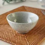 【日本cobono】Craze晶釉織紋 陶瓷飯碗13cm ‧ 米白色