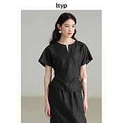 ltyp 旅途原品 黑標系列 100%真絲香雲紗高級小衫 M L-XL  L-XL 檀木黑