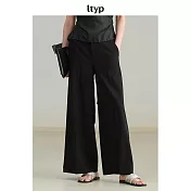 ltyp 旅途原品 時尚百搭A型闊腿褲 M L XL  XL 經典黑