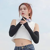 【EZlife】漸變色防曬冰絲袖套 黑色