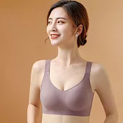 【KISSDIAMOND】無痕減壓高穩定無鋼圈內衣(KDW-8393) L 藕紫/灰