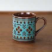 【日本Bisque】Polka Daisy 職人美濃燒 馬克杯300ml ‧ 綠