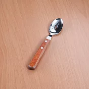 【日本青芳製作所】職人木柄 不鏽鋼湯匙16cm ‧ 棕