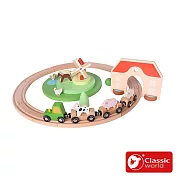 【德國 classic world 客來喜經典木玩】農場小火車套組《54464》