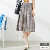 【潘克拉】側拉鍊民族圖騰A字裙 TM899  FREE 紅色