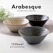 【Minoru陶器】Arabesque地中海風陶瓷餐碗350ml ‧ 灰