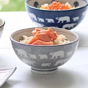 【日本Minoru】北極熊 陶瓷飯碗270ml ‧ 灰