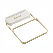 【E.dot】水槽可折疊鐵藝濾網架 白金