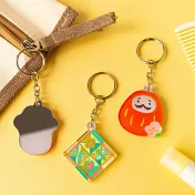 小鏡子鑰匙圈 復古花窗