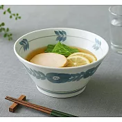 【日本Aito製作所】美濃燒｜Blossom藍花 陶瓷餐碗1100ml ‧ 灰