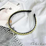 【卡樂熊】簡約辮子細紋造型髮箍(五色)- 淡綠