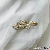 【卡樂熊】輕奢珍珠水鑽造型髮夾/邊夾(六款)- 蝴蝶