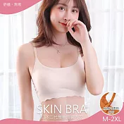 【KISSDIAMOND】日系無痕無鋼圈內衣(調節細肩帶/KDW-30302) XL 膚色