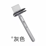 【E.dot】二合一梳子清潔刷 灰色