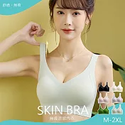 【KISSDIAMOND】果凍高支撐輕薄無鋼圈舒適無痕內衣(KDW-1696) XL 薄荷綠