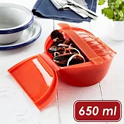 《LEKUE》微波蒸煮調理鍋(紅650ml) | 白金矽膠 微波料理 懶人料理