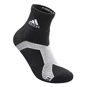 「品質卓越 臺灣製造」adidas P3.1強化高機能短筒運動襪 6入組 M 黑色底/白logo