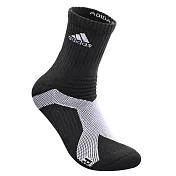 「品質卓越 台灣製造」adidas P5.1極致高機能中筒運動襪_6入組 L 黑色底/白logo