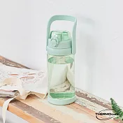 【THERMOcafe 凱菲】可提式大容量彈蓋直飲隨手瓶1800ml (TCTA-1800-LG) 抹茶那提
