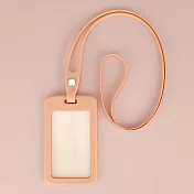 【ABEL】舒展 超Q彈矽膠證件套繩組 粉桔