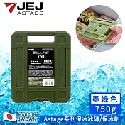 【日本JEJ】日本製Astage系列保冰冰磚/保冰劑750g -墨綠色