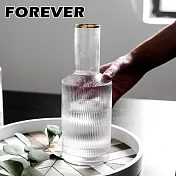 【日本forever】耐熱玻璃簡約水壺750ml-直條紋款