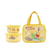 【HOUSUXI舒希】迪士尼小熊維尼系列-兒童餐袋三件組-A1