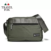 【TRAVEL FOX 旅狐】輕巧雙料防撥水帆布側背包 (TB817-17) 墨綠