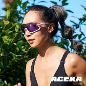 【ACEKA】紫電幻彩半框運動太陽眼鏡 (SONIC 專業運動系列) 紫