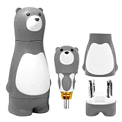 【EZlife】6合1卡通創意小熊螺絲刀套裝 灰熊