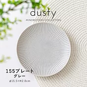 【Minoru陶器】Dusty透釉陶瓷淺盤15cm ‧ 灰