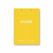 colte 上掀式筆記本 A5 100P （148x210mm）方格 黃