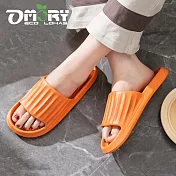 【OMORY】簡約EVA條紋拖鞋- 橘色24cm