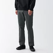 【MUJI 無印良品】男有機棉混彈性綾織合身褲70 深灰