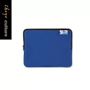 珠友 A5/25K防震拉鍊收納袋/萬用包/文具包/3C收納/平板11吋內/平板包 02深藍