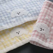 【日本今治Hartwell】COCO狗狗 紗布純棉甘撚毛巾 ‧ 藍