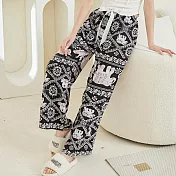 【AnZa】輕薄涼感棉綢九分休閒闊腿褲(多色) FREE 13.菱形大象