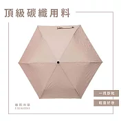 【富雨洋傘】極致撥水省力碳纖超輕自動折傘 晴雨兩用(IF34) 卡其